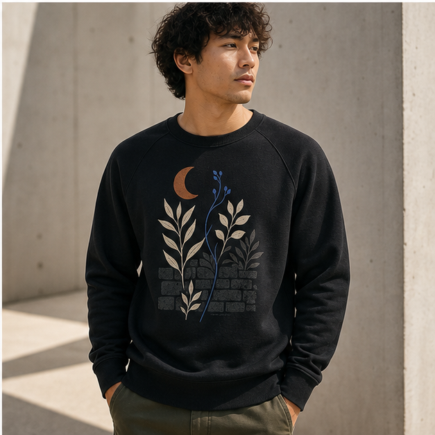 Night Garden Raglan Sweatshirt
