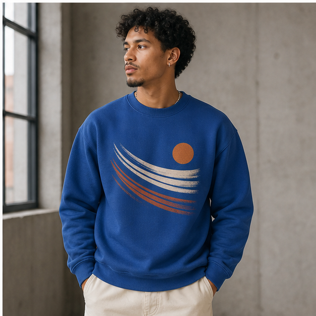 Blue Interval Crewneck Sweatshirt