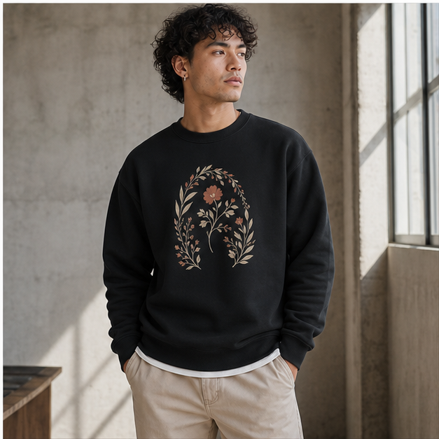 Midnight Bloom Crewneck Sweatshirt