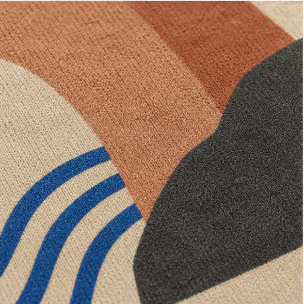 Close-up of Sand G5000 cotton and matte canyon print