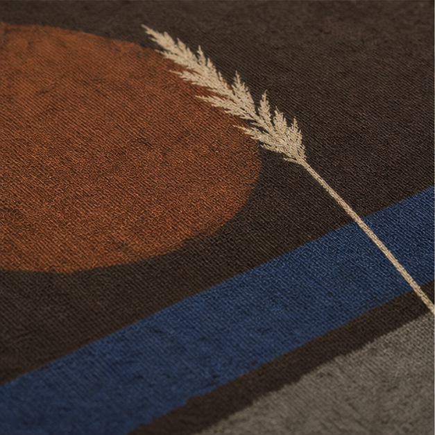 Close-up of Dark Chocolate G5000 cotton and matte print