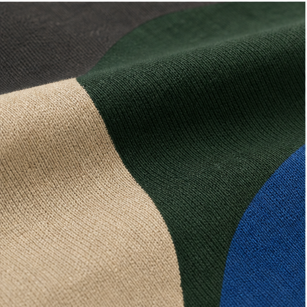 Close-up of Forest Green G5000 cotton and matte trail print